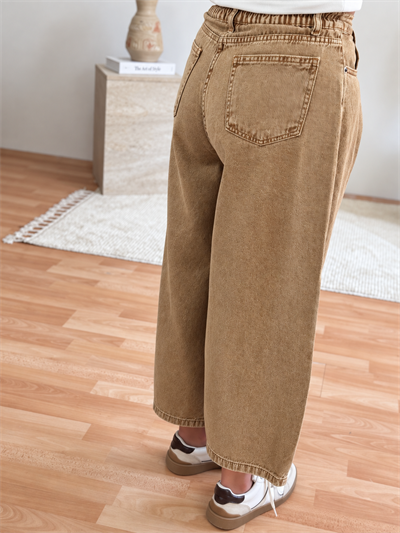 Mila Wide Leg Jean-Camel