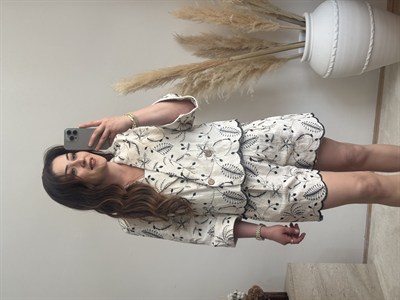 Nakış Detay Blazer Ceket Bej