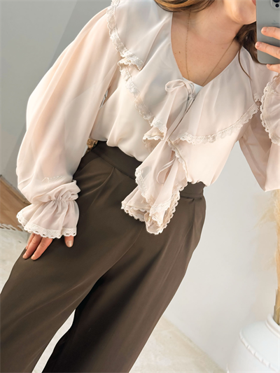 Premium Yüksek Bel Düz Paça Pantolon-Kahve