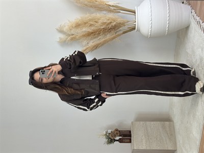 Şerit Detaylı Ceket & Pantolon Takım