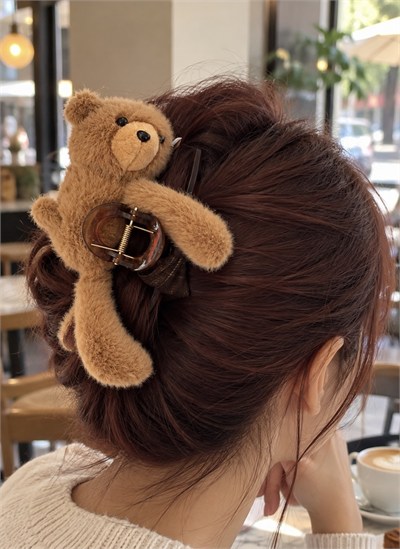 Peluş Kahverengi Teddy Kemik Mandal