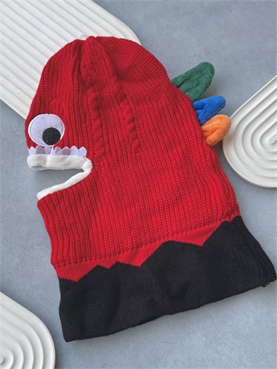 Kırmızı Dinozor Balaclava