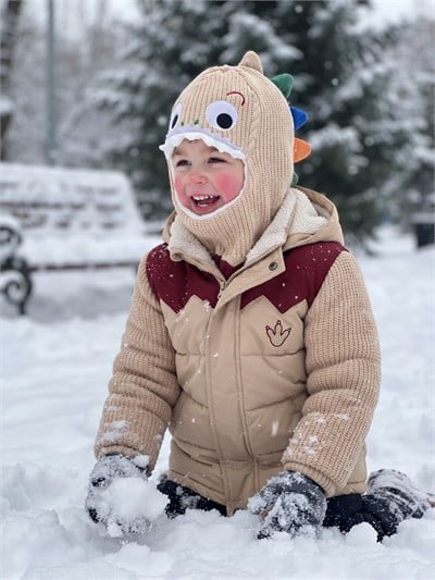 Krem Dinozor Balaclava