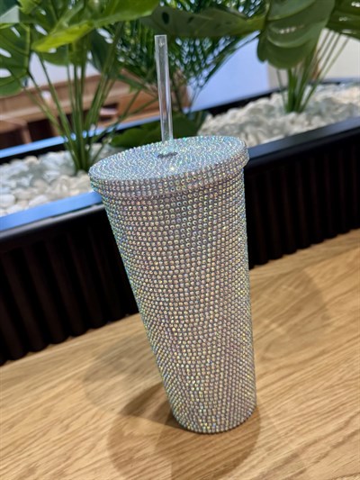 Taşlı Pipetli Bardak 