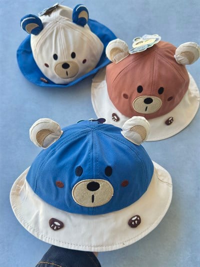 Teddy Kulaklı Bebek Fötr Şapka