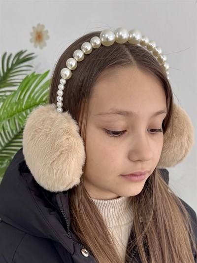 İnci Detaylı Peluş Kulaklık