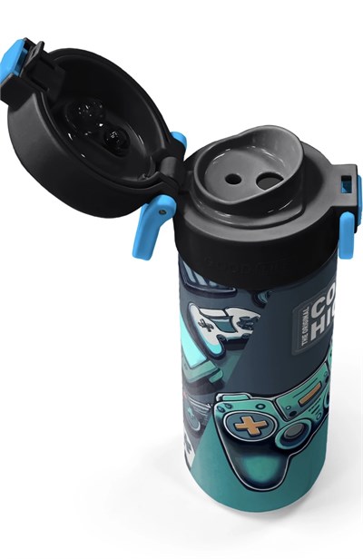 Coral High Kids  Gamer Desenli Çelik Termos Suluk 500 Ml