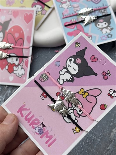 Kuromi Best Friends İkili  Ayarlanabilir Kanka Bileklik