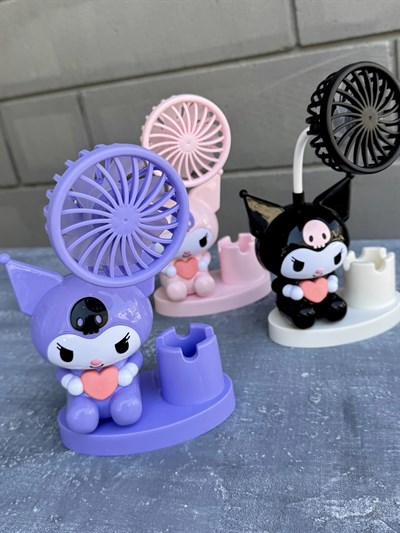 Kuromi Sarjlı Masa Fanı & Kalemtraş & Kalemlik