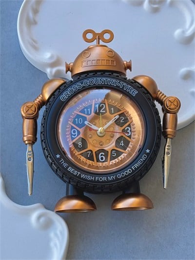 Bronz Robot Çalar Saat 