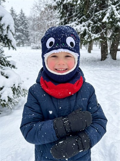 Lacivert Dinozor Balaclava