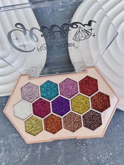 13 Renk Petek Pigment Glitter Paleti