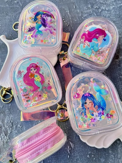 Deniz Kızı Sulu Şeffaf  Para Cüzdanı