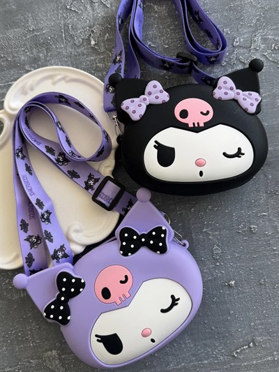 Kurdele Detaylı Kuromi Çanta