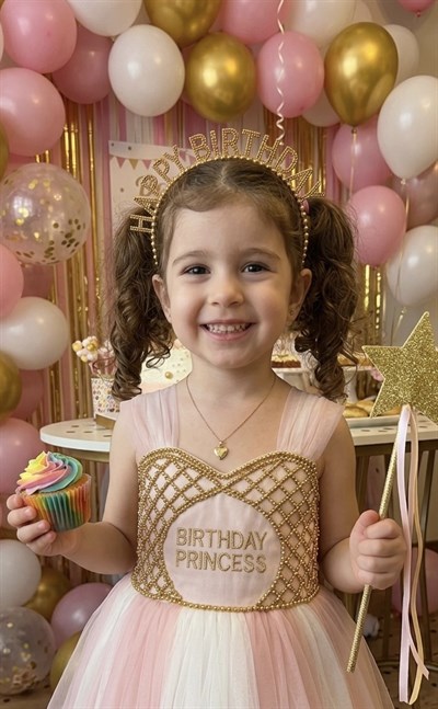 Happy Birthday Yazılı Rose Gold Parti Tacı