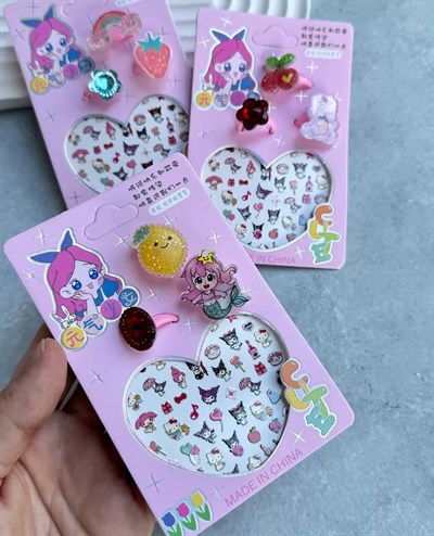 Yüzük ve Tırnak Sticker set
