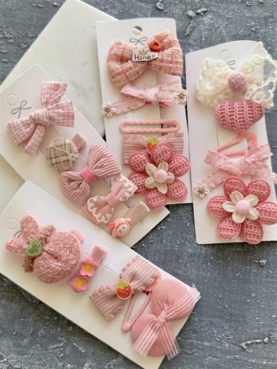 Pembe Kurdeleli Papatya Set