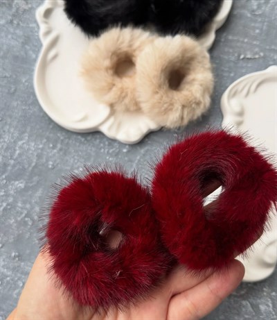 Kürk Peluş Simit Toka