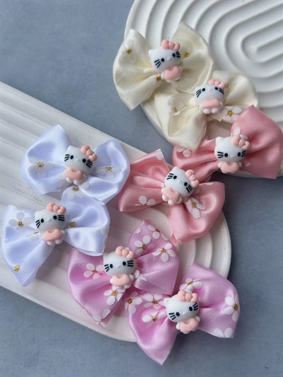 Hello Kitty Detaylı Kurdele Klips