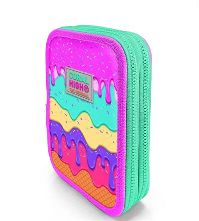 Coral High Dondurma Desenli 2 Katlı Kalemlik