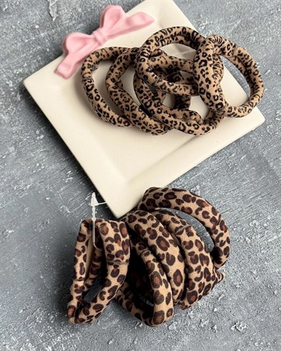 Leopar Desenli 6lı Lastik