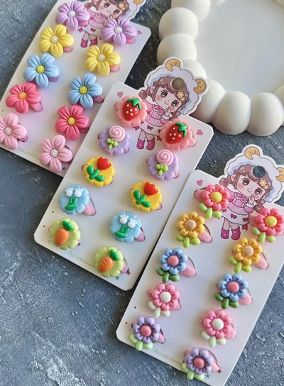 5 Çift Papatya & Meyve Lastik Set