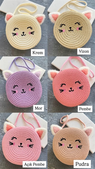 Kulakları Peluş Kedi Çanta