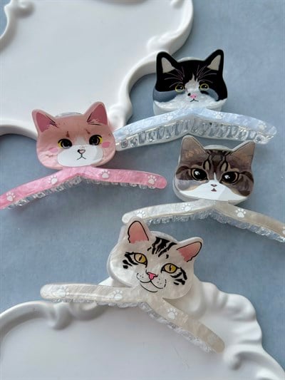Sedefli Pati Detaylı Kedi Mandal