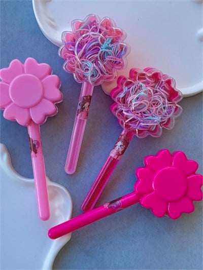Mor-Pembe Tonlar Çiçek Detaylı Paket Lastik
