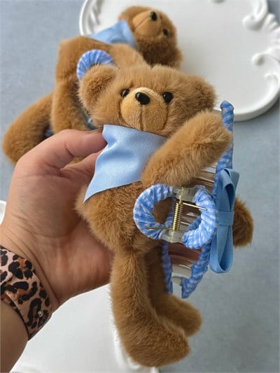 Peluş Mavi Teddy Mandal