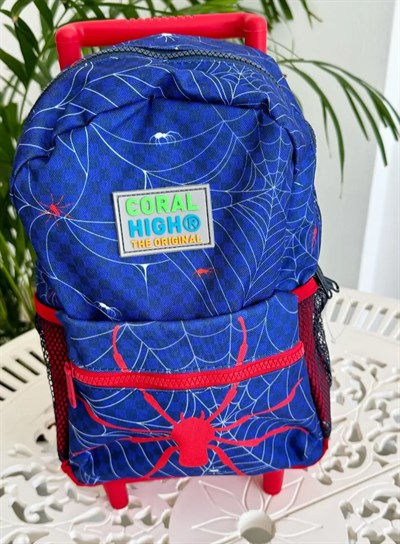 Spiderman Çekçekli Coral High 1. Sınıf Anaokulu Okul Çanta