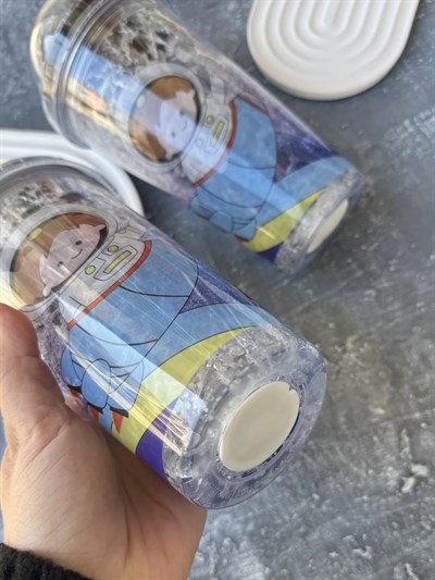 Pipetli Astronot Bardak