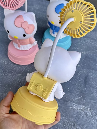 Hello Kitty Sarjlı Masa Fanı & Kalemtraş