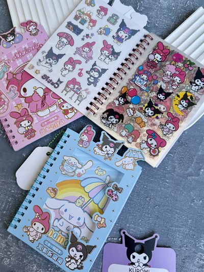 Kuromi & My Melody Sticker ve Not Defteri