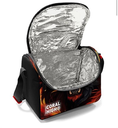 Coral High Siyah Aslan Desenli Thermo Beslenme Çantası