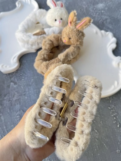 Peluş Tavşan Mandal Toka