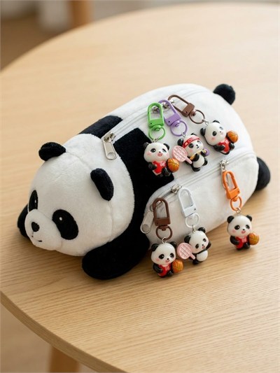 Panda 6Lı Çanta Fermuar Süsü