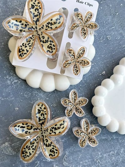 Leopar Anne Kız Mandal Toka