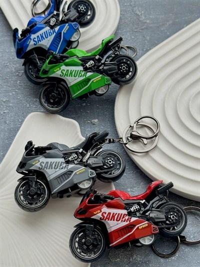 Yarış Motoru Çanta Charm & Anahtarlık