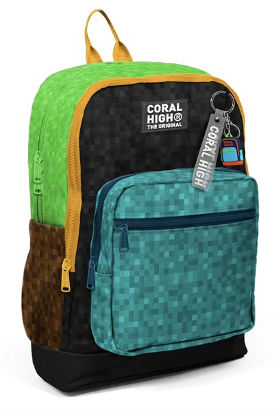 Coral High   3lü Craft Desenli Okul Çanta Seti