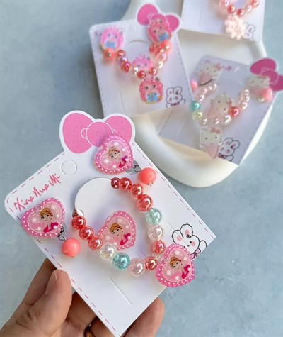 Küpe & Yüzük &Bileklik set