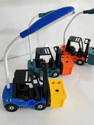 Forklift Erkek Çocuk Masa Lambası & Kalemtraş