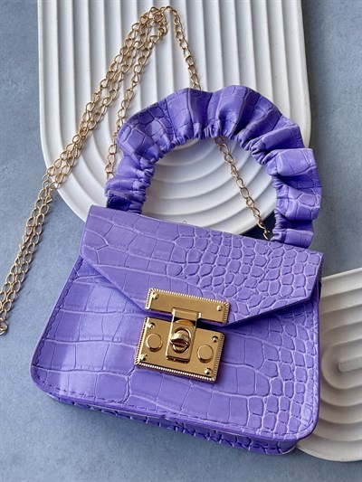 Deri Görünümlü Fırfır Kulplu Çanta