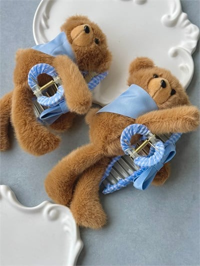 Peluş Mavi Teddy Mandal