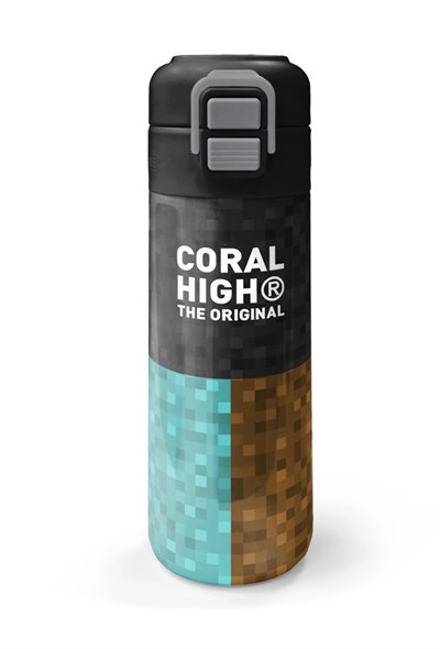 Coral High 500 ml Craft Desenli Pipetli ve Direkt İçim Çelik Termos 