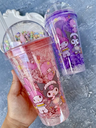 Ponponlu  Kuromi Işıklı Bardak