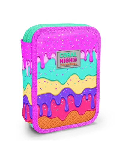 Coral High Dondurma Desenli 2 Katlı Kalemlik