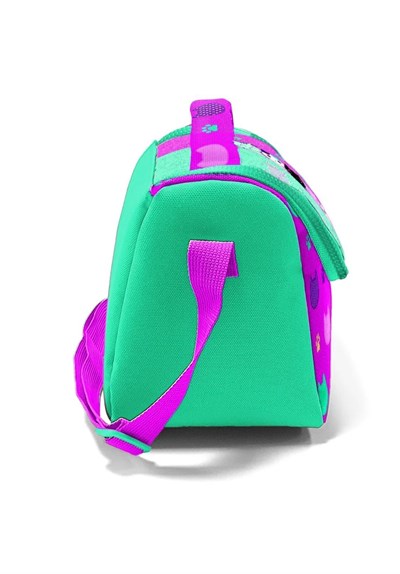 Coral High Pembe Su Yeşili Kedi Desenli Simli Thermal Beslenme Çantası