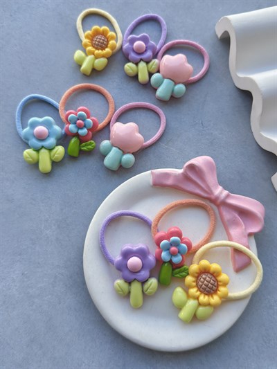 Yapraklı Papatya Çiçek 3lü Set