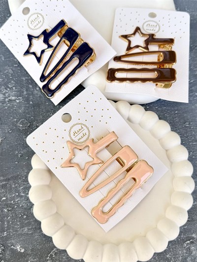 Yıldız Detaylı 3’lü Klips Set